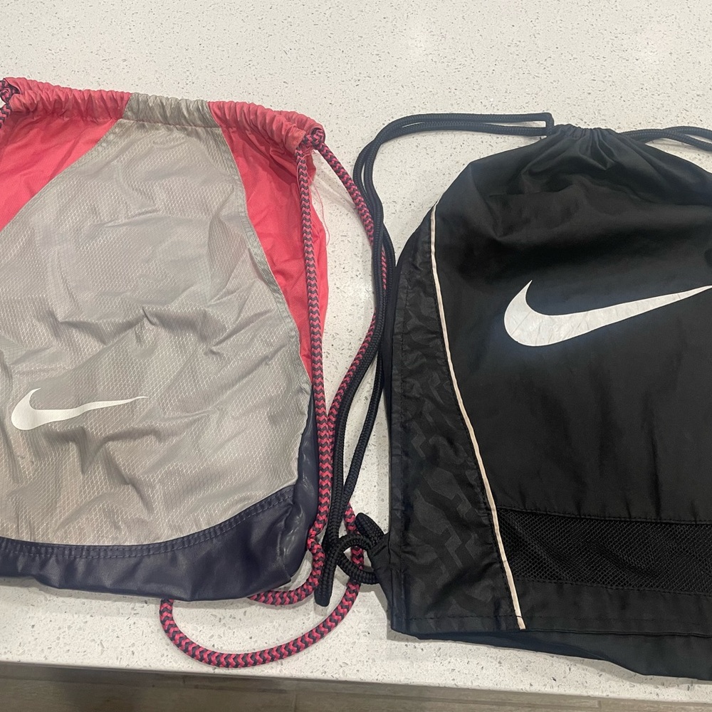 2 Nike Drawstring Backpacks